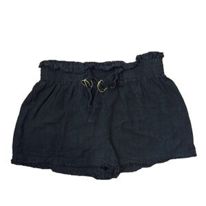 Umgee black linen blend shorts, large 🔵